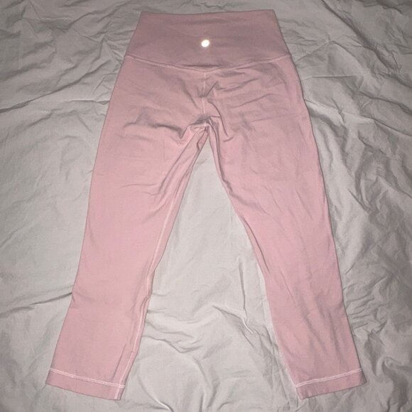 EXCELLENT Lululemon Align High-Rise Crop 21" Leggings Flush Pink Yoga Pants 6 - Picture 6 of 13